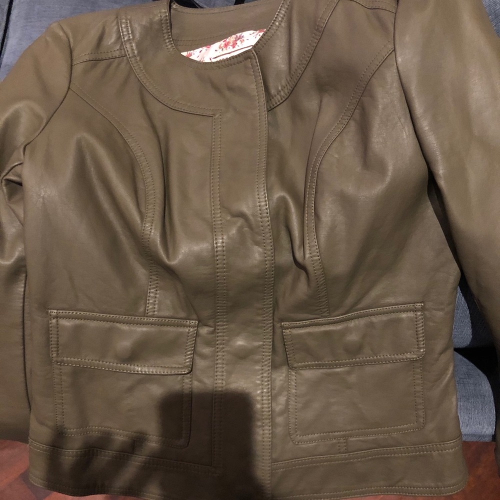 Leather like soft jacket